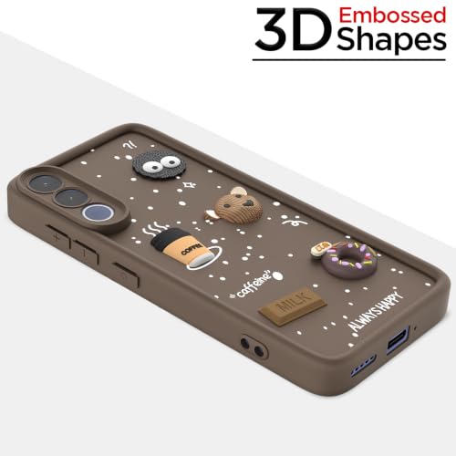 Image of Pikkme Back Cover for Vivo V70 FE 5G | 3D Bear Silicone Cute & Fun Coffee Cartoon | Full Body Protection Bumper Case (Brown)