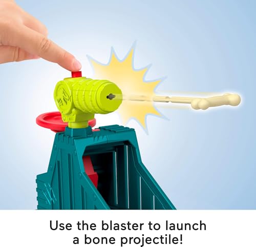 Fisher-Price Imaginext Jurassic World Launcher Set with 4.25-inch Chomping Toy T. rex Dinosaur, Blaster & Food Projectile - image 4