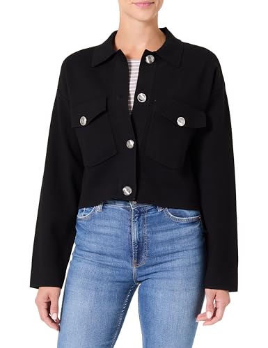 BOSS C_furigo Knitted_Jacket - Chaqueta para mujer, 001negro, L