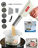 Noodle Machine, Household Handheld Wireless Electric Noodle Press，Sausage Filler, Kitchen Homemade Sausage Machine With 3 Filling Tubes.Italian Noodle Machine With Molding Mold And Cutting Machine