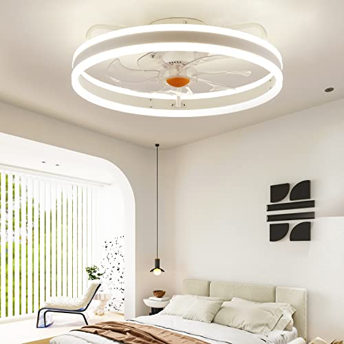 Asyko Ceiling Fans with Lights Low Profile - Flush Mount Modern Ceiling Fans with Lights Remote - 20 Bladeless Enclosed Ceiling Fans, Small Smart Ceiling Fans for Bedroom, Living Room and Kitchen…… Asyko Ceiling Fans with Lights Low Profile - Flush Mount Modern Ceiling Fans with Lights Remote - 20 Bladeless Enclosed Ceiling Fans, Small Smart Ceiling Fans for Bedroom, Living Room and Kitchen……