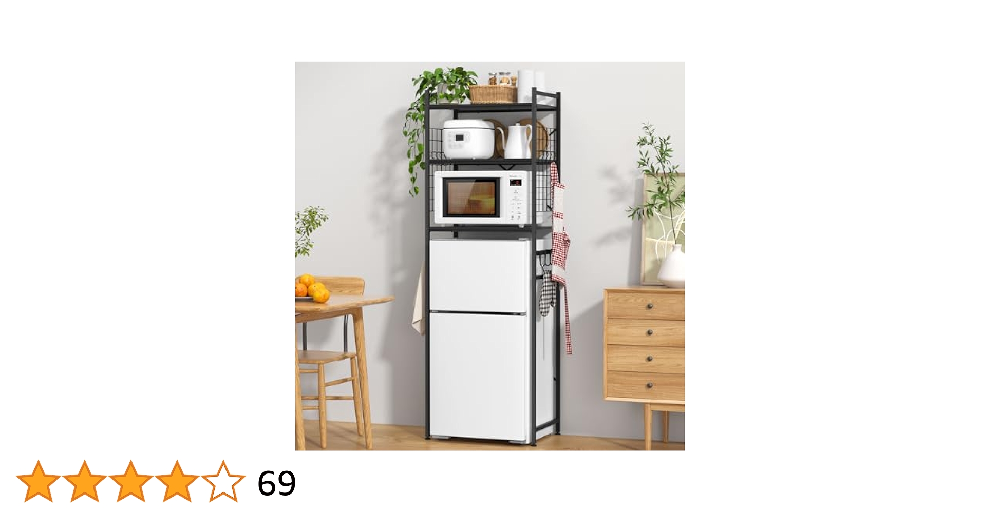 Amazon.co.jp: UTIMIU 冷蔵庫ラック ゴミ箱上ラック レンジ