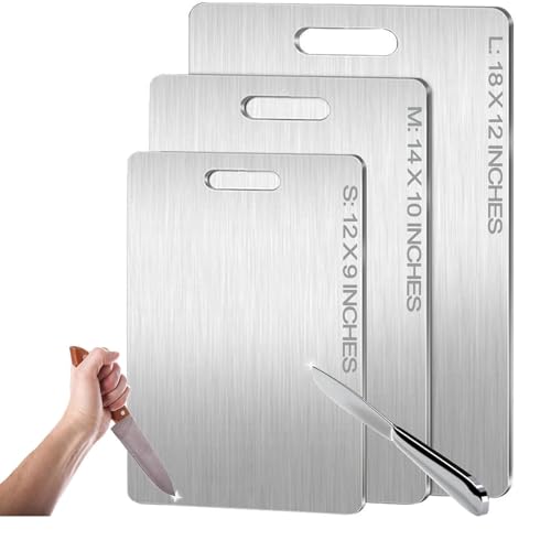 Titanium Cutting Board - 2025 New Upgrade 100% Pure Titanium Cutting Boards for Kitchen Double Sided Titanware Cutting Board,Hygiene Durable Dishwasher Safe Chopping Board,1PC (12'L x 9'W)