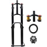 Amortiguador DH Air, horquilla delantera MTB de doble hombro, columna de freno que adopta el pilar A internacional, freno de disco PM de 180 mm y 203 mm.