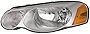 HEADLIGHTSDEPOT Headlight Compatible with Chrysler Sebring Convertible/Sedan Left Driver 4-Door Sedan w/o Leveling
