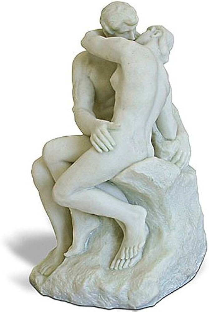 Amazon.com: Parastone Museum The Kiss by Rodin, White - Small