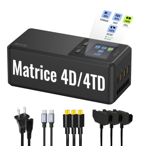 Carga 3 baterías en 90 minutos LKTOP Matrice 4D con estación paralela de 300W
