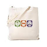 CafePress Eat Sleep Ultrasounds Tote Bag Natural Canvas Tote Bag, Reusable Shopping Bag