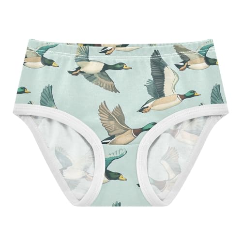 Wusikd Mallard Flying Sky Girls' Underwear Cotton Duck Girls Briefs Soft Toddler Underwear 2T