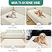 Foxdecor Couch Cover Sofa Covers Washable, Dog Bed Cover Couch Covers for 3 Cushion Couch Sofa Pet Friendly, Dog Couch Cover Furniture Covers for Pets.(Cream 32x70 inch)
