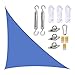 ASSR Voile d'ombrage triangulaire, 4 x 4 x 5,7 m, toile d'ombrage de jardin, voile d'ombrage à angle droit avec kit de fixation et 3 cordes, auvents pare-soleil