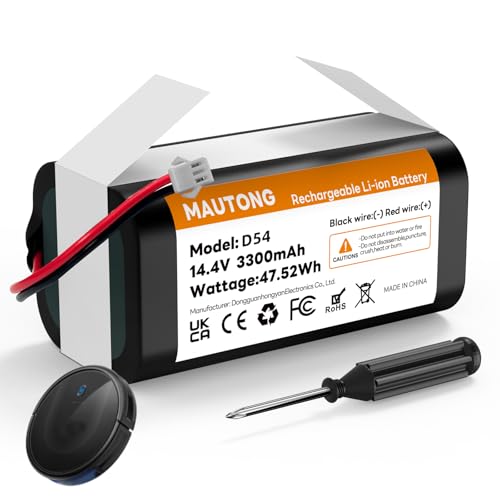Image of Replacement Battery for Eufy RoboVac 11S, 11 11C 11S Plus 11S MAX 12 15C 15C MAX 15T 25C 30C G10 Hybrid G30 Edge R500 R450, Compatible with Ecovacs Deebot N79 N79S N95 DN622(3-Prong Connector)