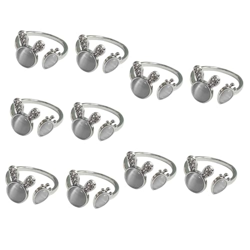 Bague réglable et bijoux mignon lapin carotte pour un usage quotidien