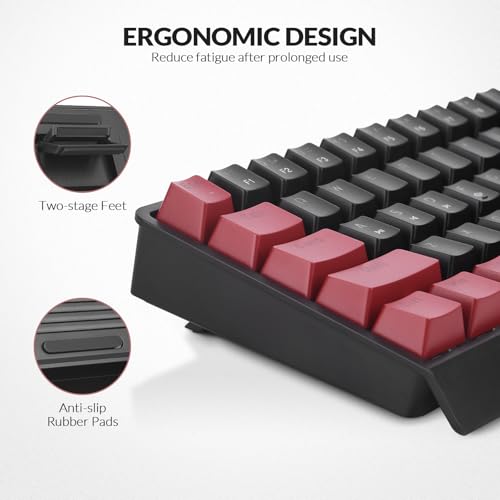 Teclado mecánico gamer Rii RK806 60% USB-C miniatura 5