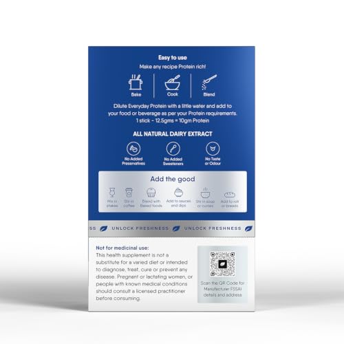Image of Trunativ Cookable Milk Protein Isolate | 85% Protein Per Serving | Muscle Growth & Immunity Booster | Natural Protein Powder | No Added Sugar | High Absorption | Unflavoured |15 Sticks - 187.5g (Pack of 1)