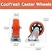CoolYeah 4 inch Swivel Plate PVC Caster Wheels, Industrial, Premium Heavy Duty Locking Casters (Pack of 8, 4 with Brake & 4 Without)