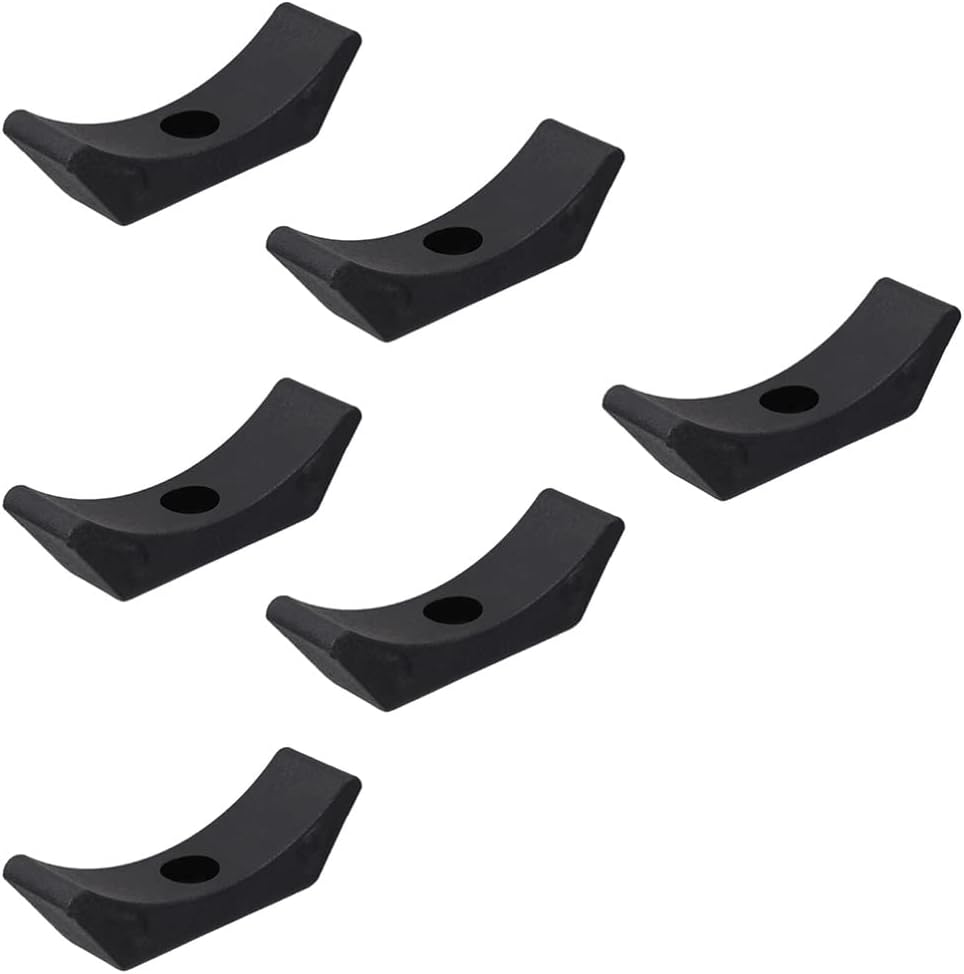 6pcs Dumbbell Saddles Replacement Plastic Dumbbell Cradles Weight Lifting Storage Stand Fitness Weight Holders Floor Bracket for Home Workout Black