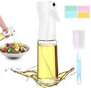 Opryskiwacz oleju, 200 ml szklana butelka z oliwą z oliwek do gotowania, frytownica, dozownik oleju, spryskiwacz oleju, spryskiwacz oleju, mgiełka ze szczotką i naklejką, gadżety kuchenne, akcesoria do pieczenia sałatek,