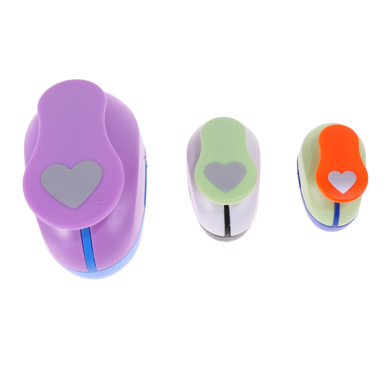 NUOBESTY Scrapbooking Punches Set 3pcs Heart Shape Craft Paper Punch Large Embossing Puncher for Scrapbook Kraft Paper Punching Machine Random Color
