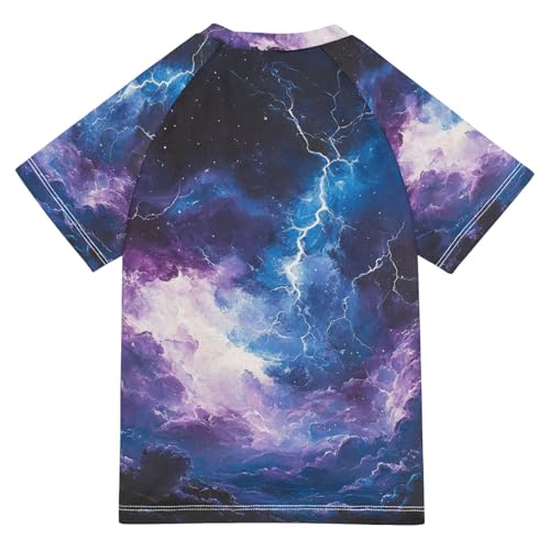 Kids Swimsuit Cloud Lightning Storm Sunscreen T-Shirts Swimwear Sets UPF 50+2