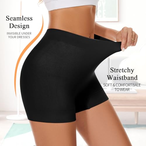 Image of FRESBEIT Slip Shorts for Women Under Dress,Boyshorts Panties Anti Chafing Boyshorts Smooth Shapewear Shorts