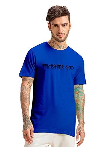 Image of Bewakoof Men's Monkey King Graphic Printed Cotton T-Shirt Regular Fit, Round Neck, Half Sleeves