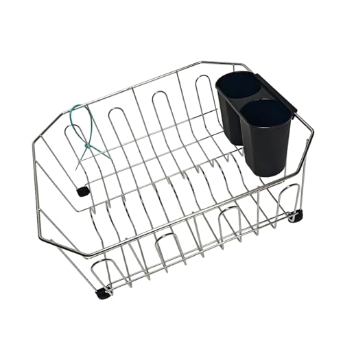 Escurreplatos eficiente de acero inoxidable: estante de secado compacto para zonas pequeñas 5