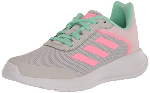 adidas Tênis de corrida unissex infantil Tensaur, Cinza/Rosa/Pulse Mint, 5.5 Infant