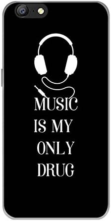 YuBingo Soft Silicone Back Case for Oppo A57 : A39 | Music is My Only Drug | Designer UV Printed Mobile Cover | Shockproof | 360 Coverage | Slim | Light