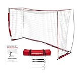 PowerNet Futsal Goal 3m x 2m | Regulation Goal Size | Portable Instant Net | Collapsible Steel Base | Durable Bow Vertical Posts | Quick Setup Easy Storage | 1 Goal+1 Zipper Carrying Bag | Full Size