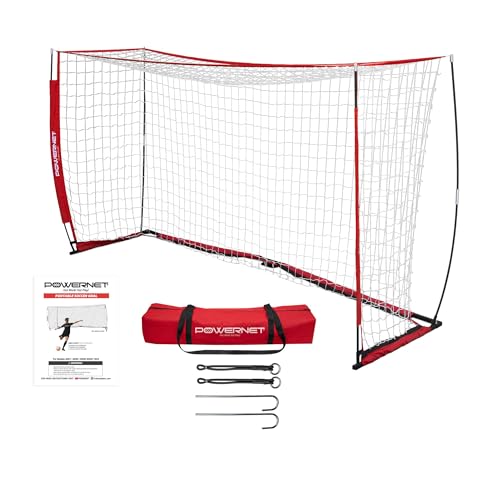 PowerNet Futsal Soccer Goal for Backyard & Outdoor Games, Portable Futsal Soccer Net, Sports & Outdoors Training Equipment for Practice, 1 Goal & Zipper Storage Bag (3M X 2M)