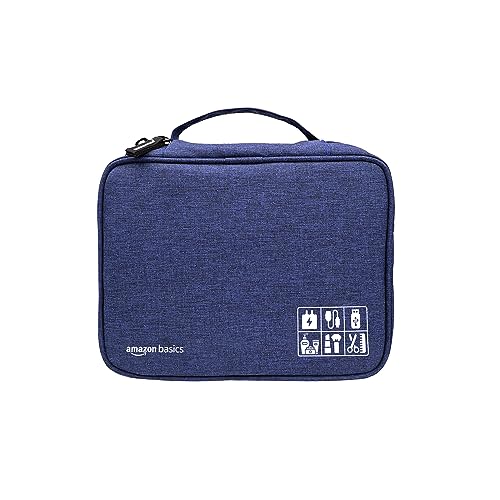 Travel Organiser for Electronic Accessories, Flexible Padded Dividers, Waterproof, Foam Padding, for Cables, Chargers, Hard Disk, Power Bank