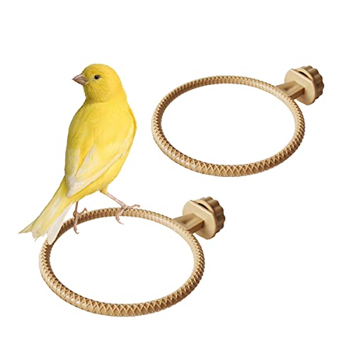 FOIBURELY Soporte de plástico de 2 anillas, soporte universal de plástico para patas de canario (4.6 pulgadas)
