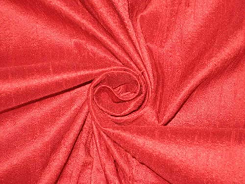 Soie Dupion pure haut de gamme écarlate textile de luxe en 112 cm de largeur
