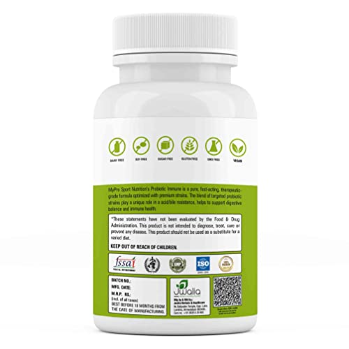 Image of Mypro Sport Nutrition Probiotics Supplement 15 Billion FC Multi Strain Formula For Daily Probiotic Support Improves GI Immunity Helps To Maintain Healthy Digestive System For Men & Women 120-Capsule
