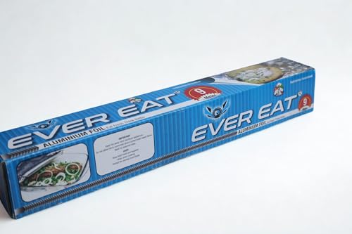 Image of Aluminium Foil Roll | Food Grade Kitchen Wrap and Durable Heat Retention Sheet | Tear Resistant Easy Cut | Strong Flexible Silver Wrap Paper (9 Meter (Pack of 2))