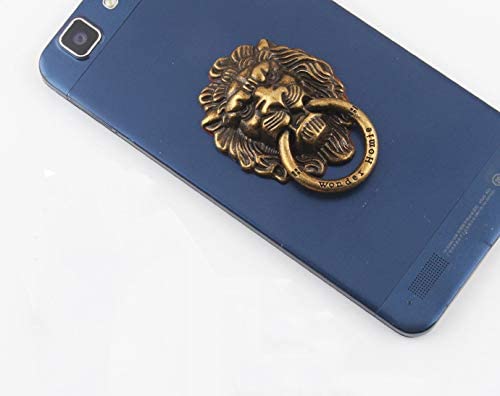 Image of KolorFish Lion Head Universal Mobile Phone Ring Grip Holder Stand Finger Ring for All Mobile Phone and Tablet (Bronze)
