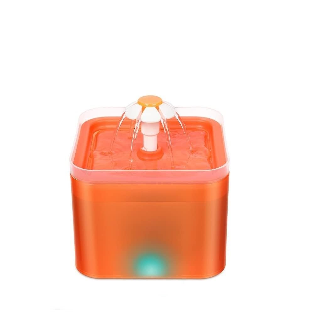 Dispenser Automatico per Cibo Animali 3,5L WiFi APP, Alimentatore Intelligente Programmabile Gatti Cani + Fontana 2L(Orange)