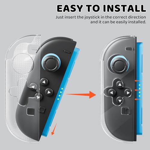 Funda transparente Nintendo Switch 2 de TPU suave con agarre 6