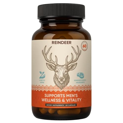 Dotkara Reindeer Organ Supplement for Men Arctic Herb & Reindeer Organ Nutrition Blend Daily Support for Energy Endurance & Overall Wellness with Sea Buckthorn Nettle Peppermint & Rhodiola