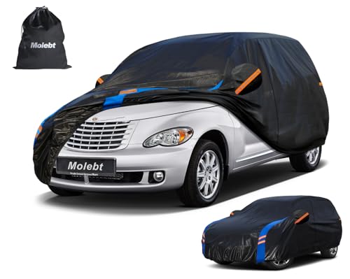 Image of Custom Fit SUV Car Cover for Chrysler PT Cruiser (2001-2010), Upgraded Waterproof All Weather Outdoor Auto Cover with Driver Door Zipper & Mirror Pockets, UV /Snow /Dust Protection