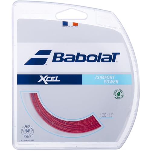 Babolat Xcel - Cuerda de tenis (16 g), color rojo (juego)