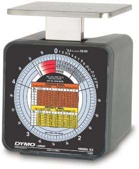 Dymo by Pelouze K5 5-lb.Capacity Radial Dial Mechanical Package Scale, 4-1/2 x 4 Platform