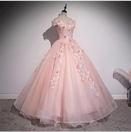 Asulla Off Shoulder Quinceanera Dress 3D Flower Appliqued Ball Gowns Princess Sweet 15 16 Dresses3