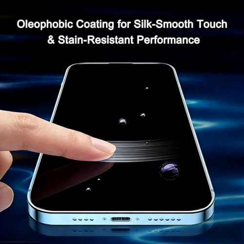 Image of MACLEN Anti-Spy 4-Way 360 True Privacy Tempered Glass Militry-Grade Protector for iPhone 15 Pro,Case Friendly, 9H Hardness, Easy Installation
