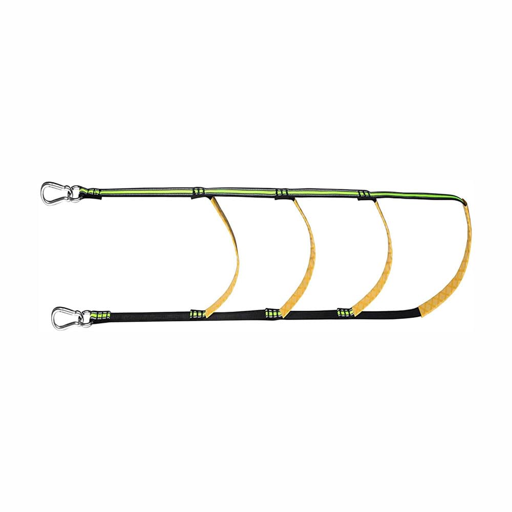 Four Steps Portable Boat Ladder, Nylon Rope Ladder for Motorboat Fluorescent Green Removable Climbing Aider for Hunting, Inflatable Boat, Kayak, Motorboat, Canoeing