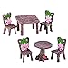 ifundom 6Pcs in Miniatura Tavolo E Sedie Set Fata Ornamenti da Giardino in Resina Mini Dollhouse Modello Mobili per Bambini Micro Paesaggio Giocattoli Accessori Regali per Bonsai Decor