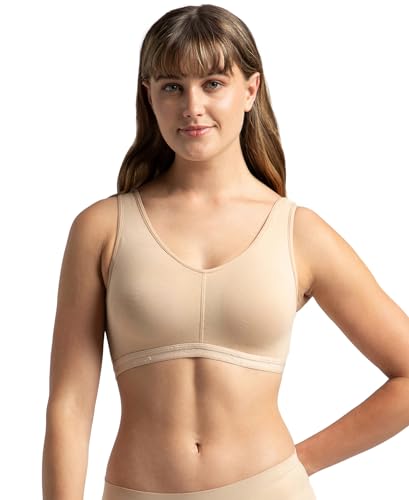 Image of Jockey ES04 Women's Wirefree Padded Super Combed Cotton Elastane Stretch Full Coverage Sleep Bra with Removable Pads and Ultrasoft Underband