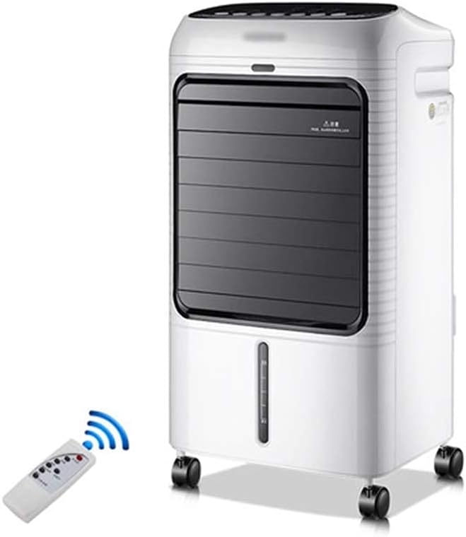 Air Coolers Evaporative Coolers Portable Evaporative Humidifier with Remote Control Air Conditioner Fan and Bladeless Noiseless Fan for Office Dorm Room(Free Ice Tray)