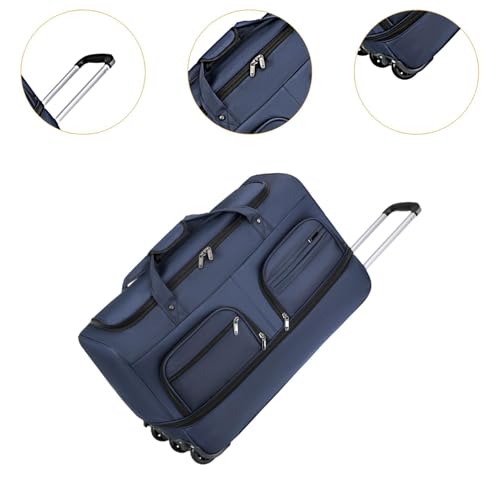 Luggage Bag with Wheels Travel Suitcase Easy to Use, Convenient, Wheeled Rolling Duffel Bag for Outdoor Men and Women, Blue3
